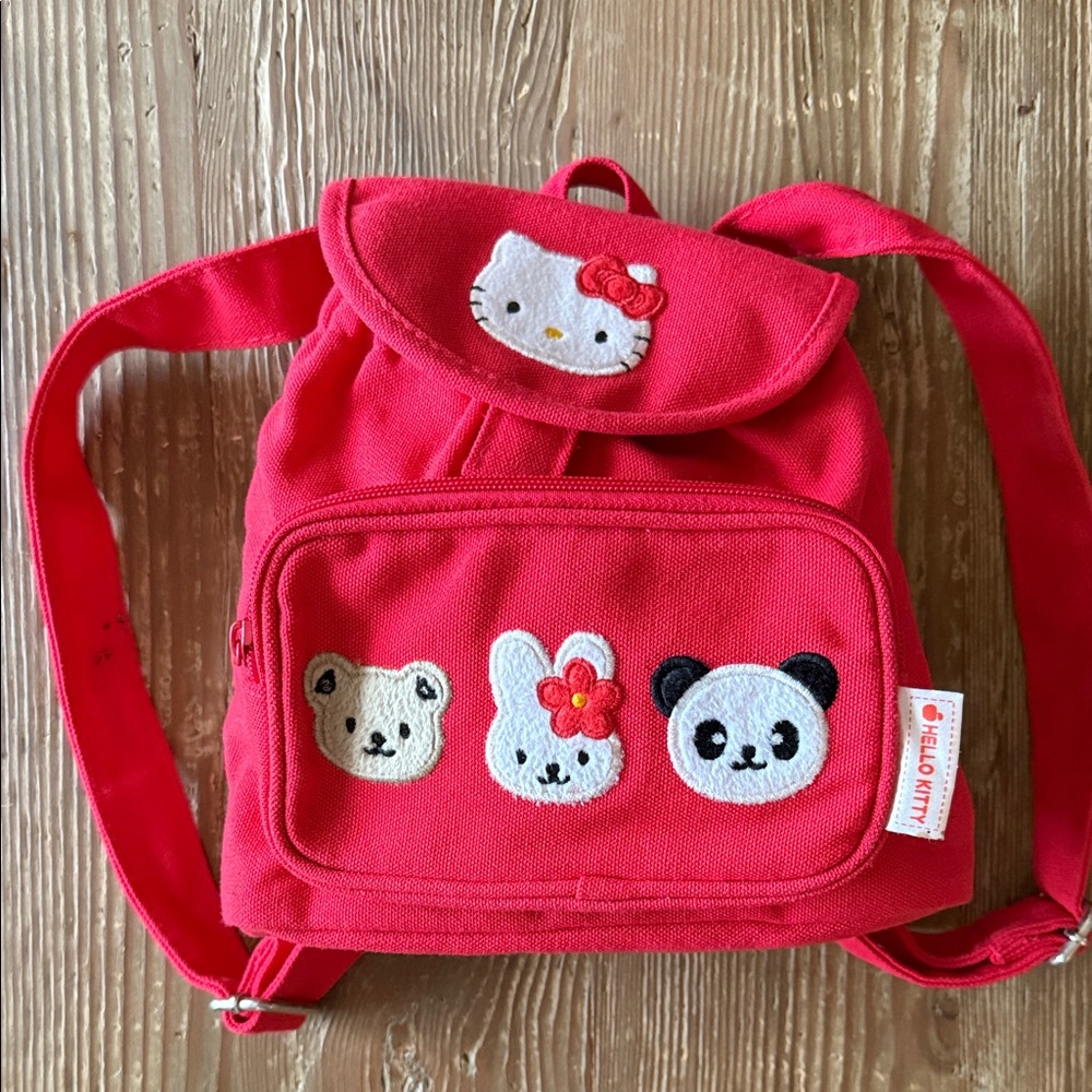 Hello Kitty Sanrio rare 1999 vintage Red mini Backpack